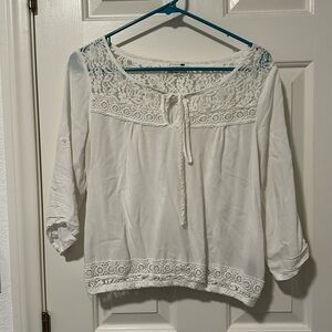 La hearts white blouse